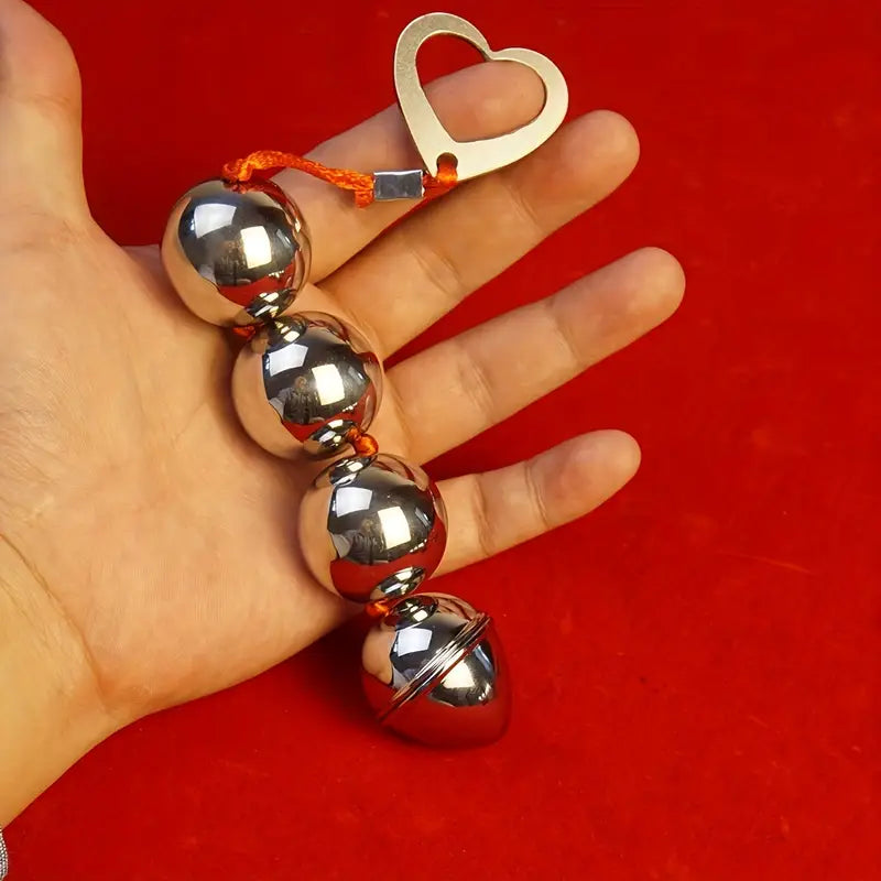 Metal Anal Beads Balls Training Sex Toy Butt Ass Plug For Prostate Massage
