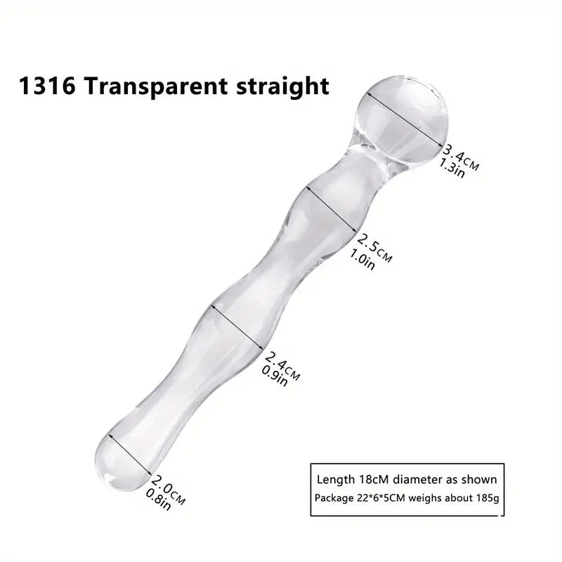 Women Wand Massager Glass Butt Plug G-spot Stimulator Anal Toy