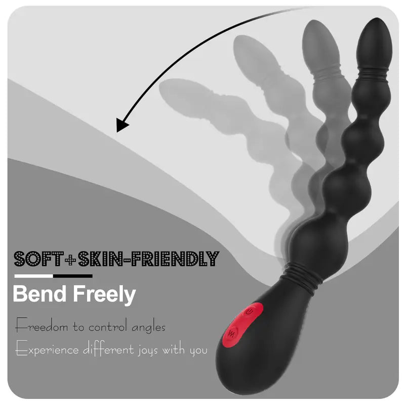 Vibrating Anal Beads Plug Flexible Silicone Anal Butt Plug For Couple