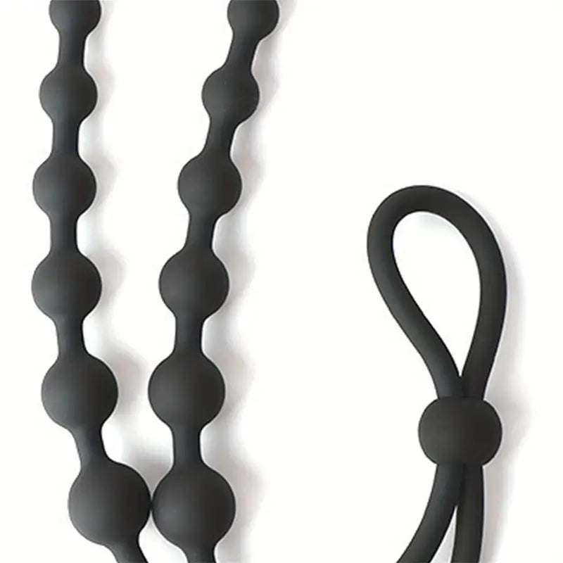 Silicone Anal Beads Butt Plug Sex Toy Beaded Constriction Cock Ring