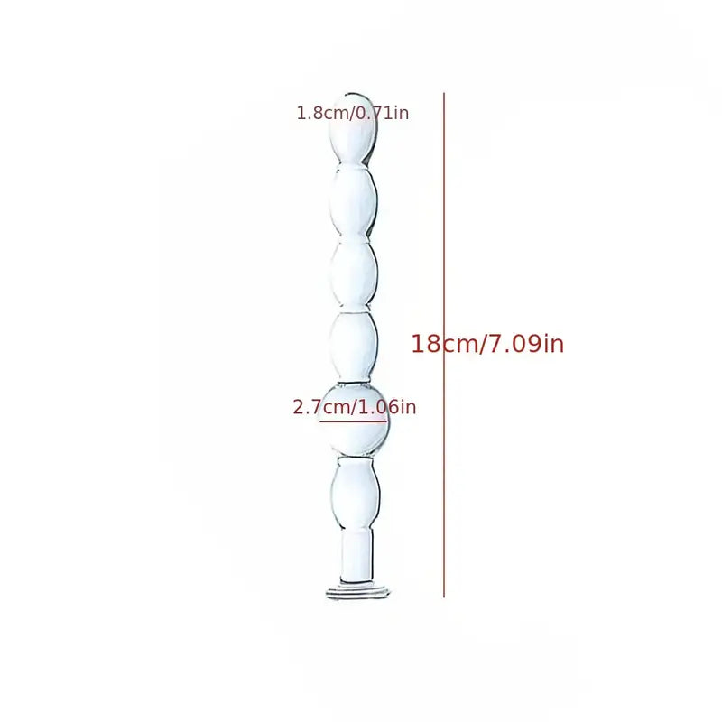 5 Crystal Glass Anal Plugs Transparent Anal Beads For Adult Pleasure