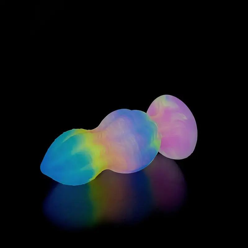 Colorful Luminous Silicone Toy Adult Anal Plug Sex Toy Suitable For Men