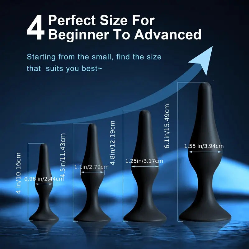 4pcs Anal Plug Training Anal Dildos Anal Prostate Vaginal G-Spot Sex Toy