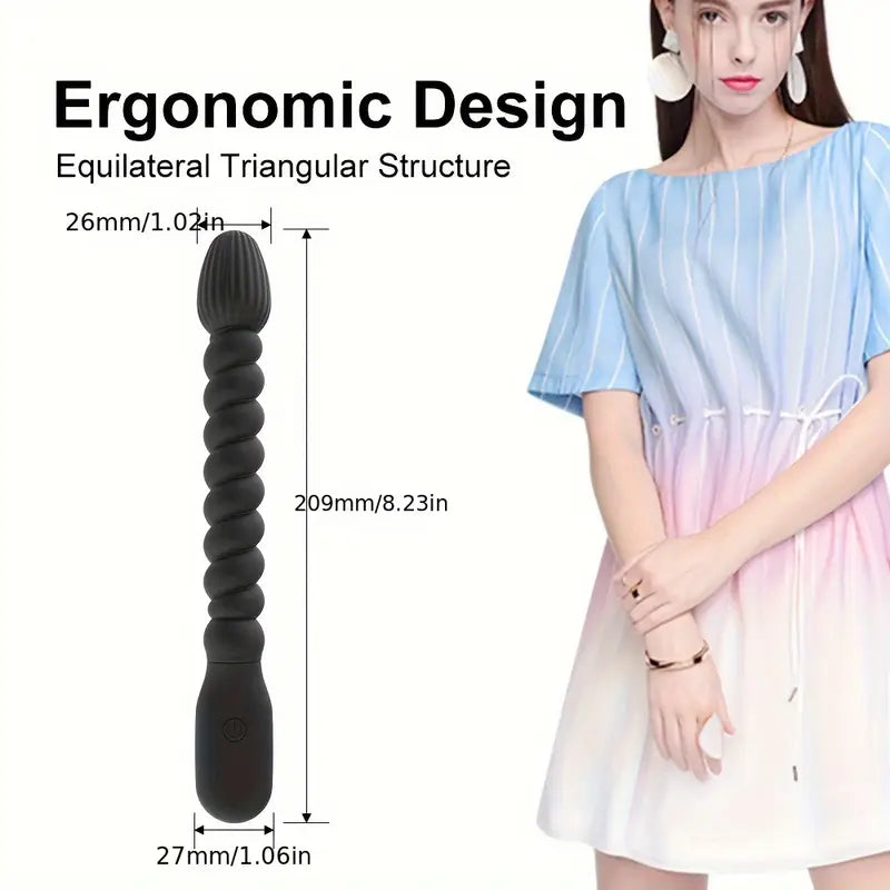 TPR Electric Pull Bead Anal Plug 10 Frequency Vibration Massage Stick