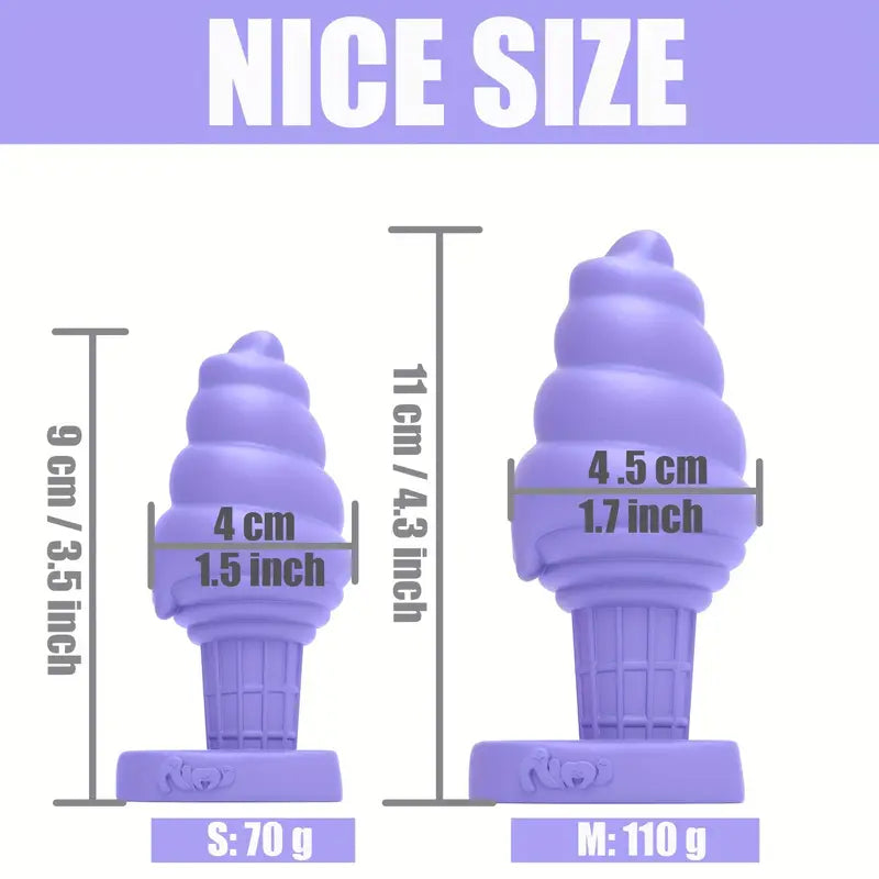Ice Cream Silicone Butt Plug Soft Anal Sex Toy For Love Masturbation Sex