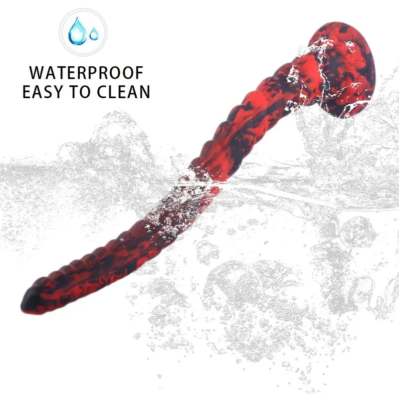 Realistic Long Anal Plug Silicone Snake-Shaped G-Spot Stimulator