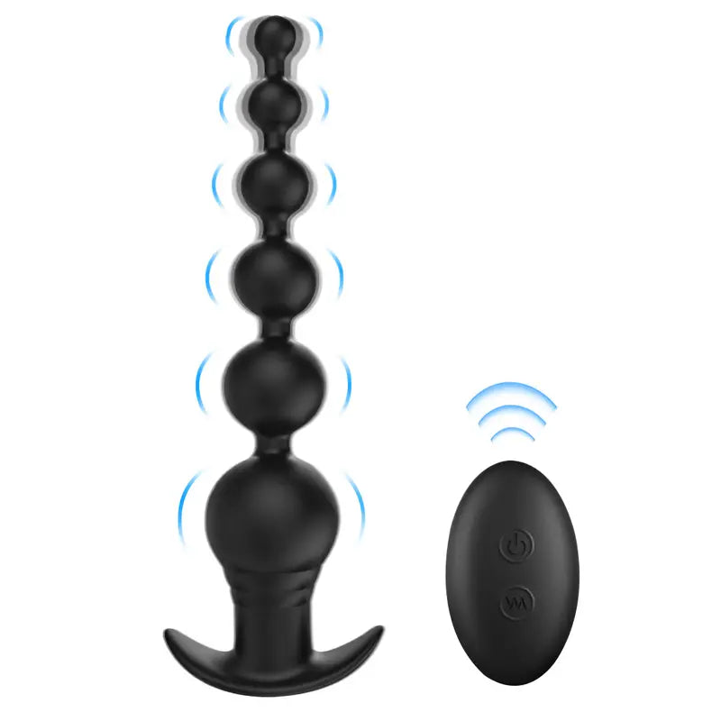 Vibrating Anal Beads Butt Plug Graduated Design Silicone Anal Vibrator Vibrating Anal Beads Butt Plug Graduated Design Silicone Anal Vibrator