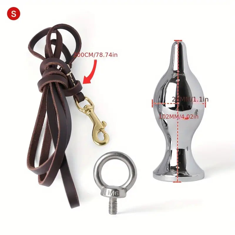 SM Alternative Traction Metal Anal Plug Dilator Ring For G-spot Stimulating