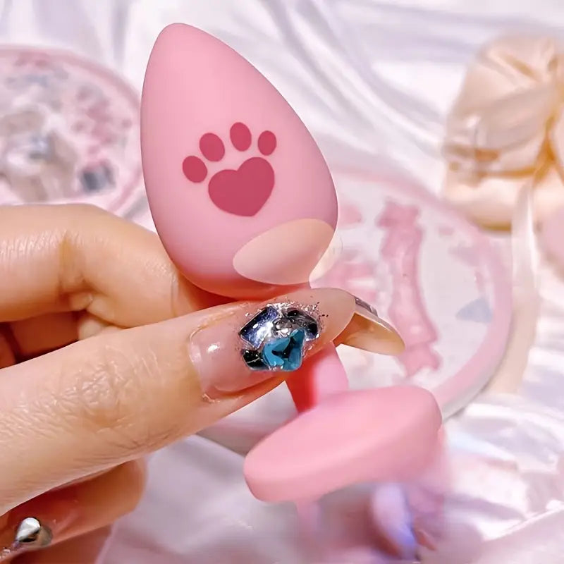 New Cute Cat Paw Texture Anal Plug Sex With Masonry Adult Sex Toy