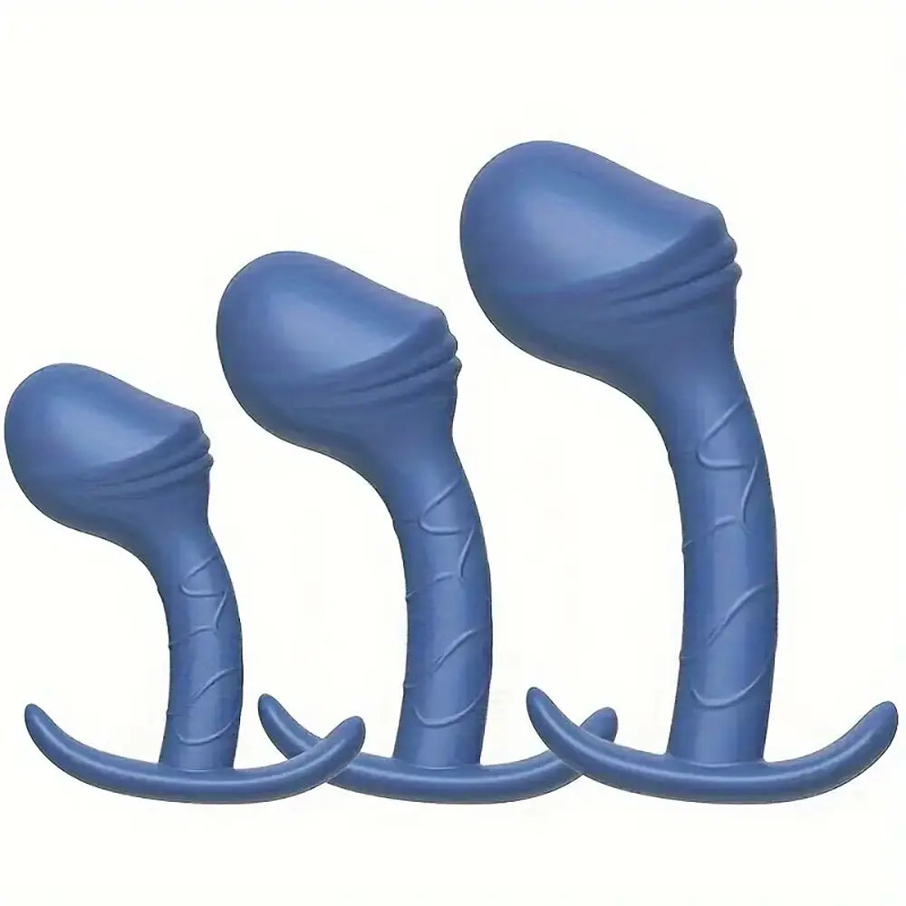 Silicone Anal Plug Set Beginner Anal Training Kit Unisex G-Spot Stimulator