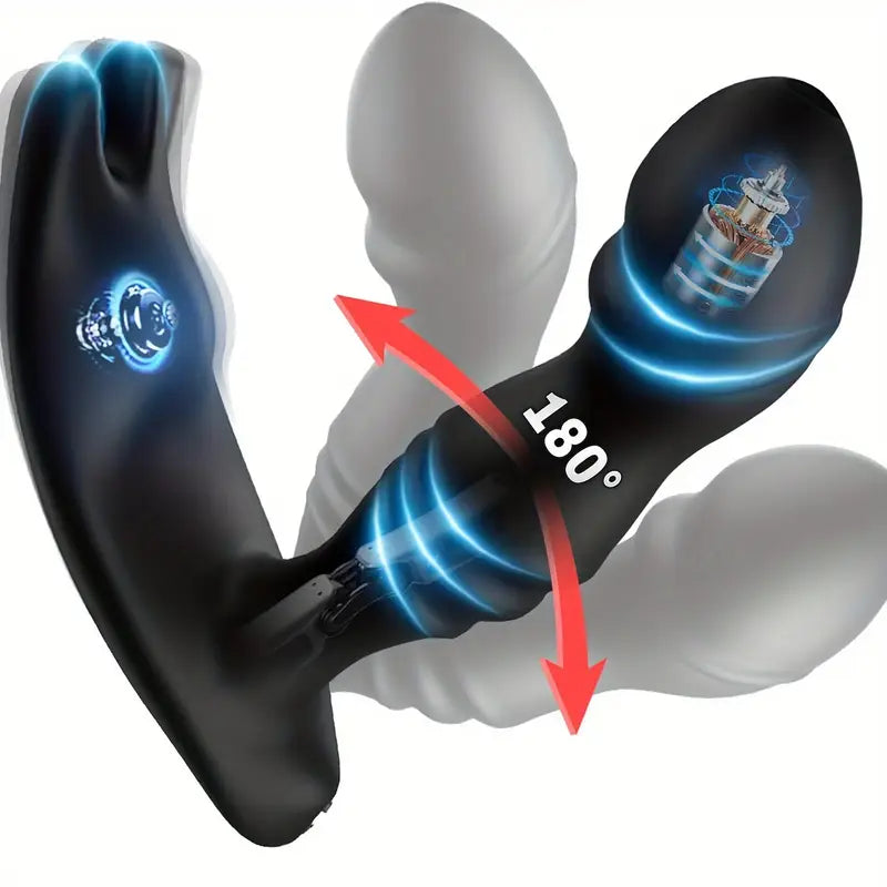 Bendable 180° Anal Vibrator Prostate Massager Infinitely Variable 10 Vibrating
