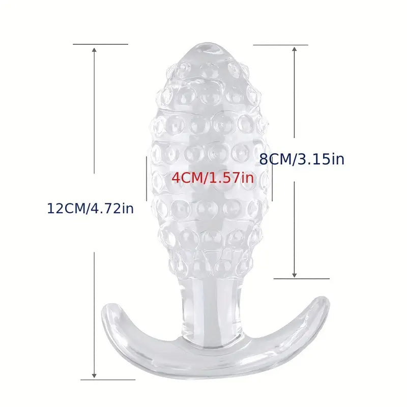 Transparent Butt Plug Anal Plug Dildo For Outing Prostate Stimulation