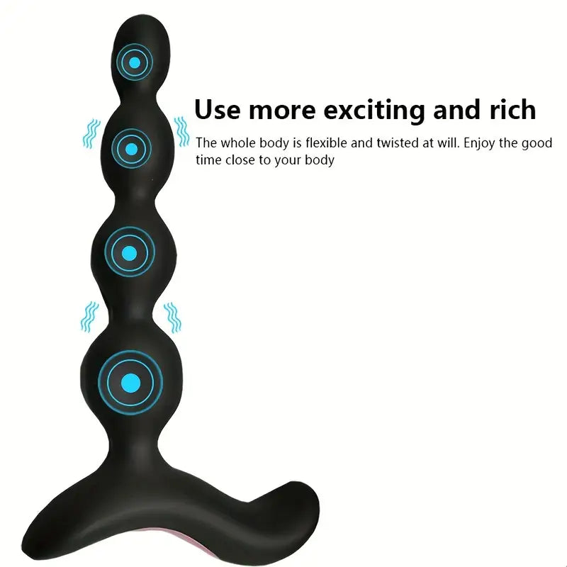 Vaginal G-spot Deep Stimulation Vibrating Beads Butt Plug Sex Stimulator