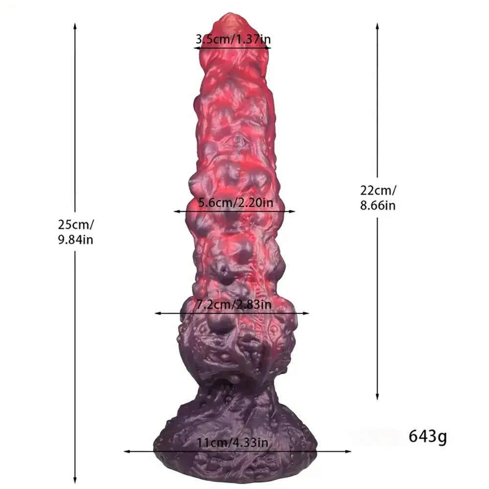 Unique Textured Silicone Dildo Anal Plug Soft Stimulating G-Spot Massager