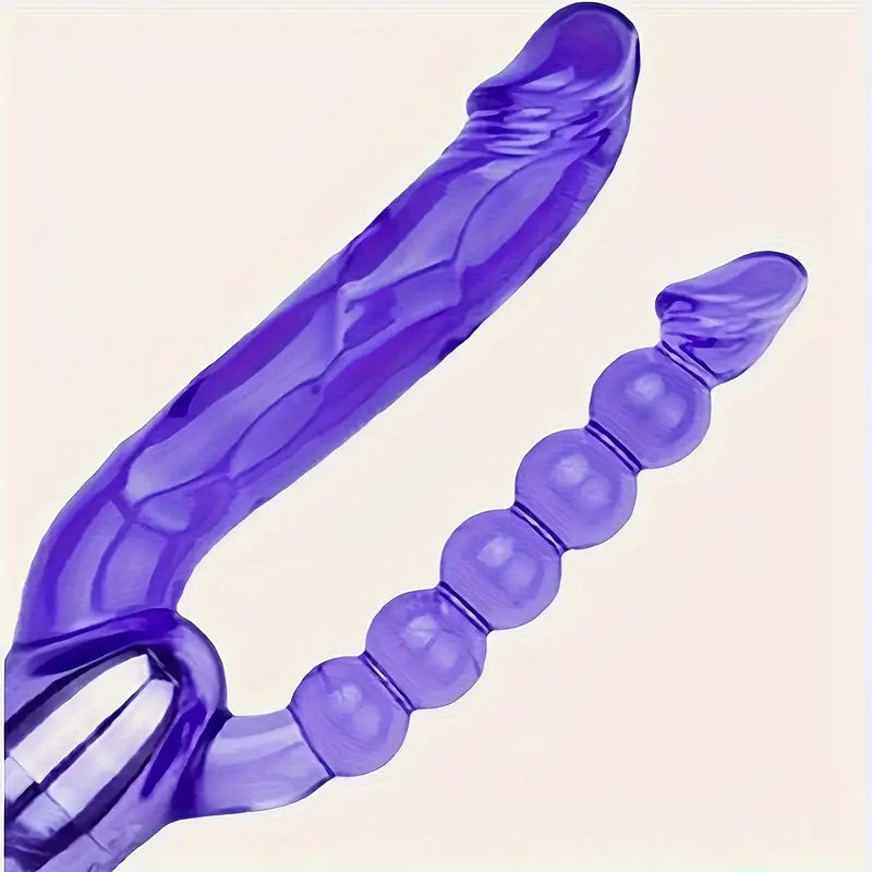 Double-Ended Vibrating Dildos Dual Penetration G-spot Vaginal Anal Beads