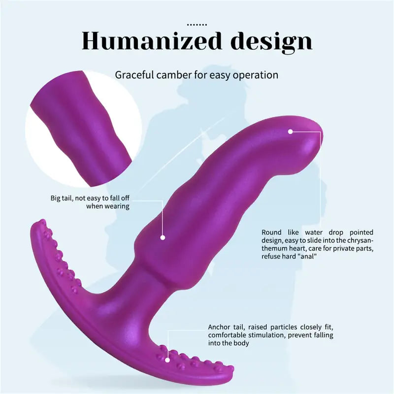Wearable Flared Safe Silicone Trainer Waterproof Eroctic Butt Plug For Men