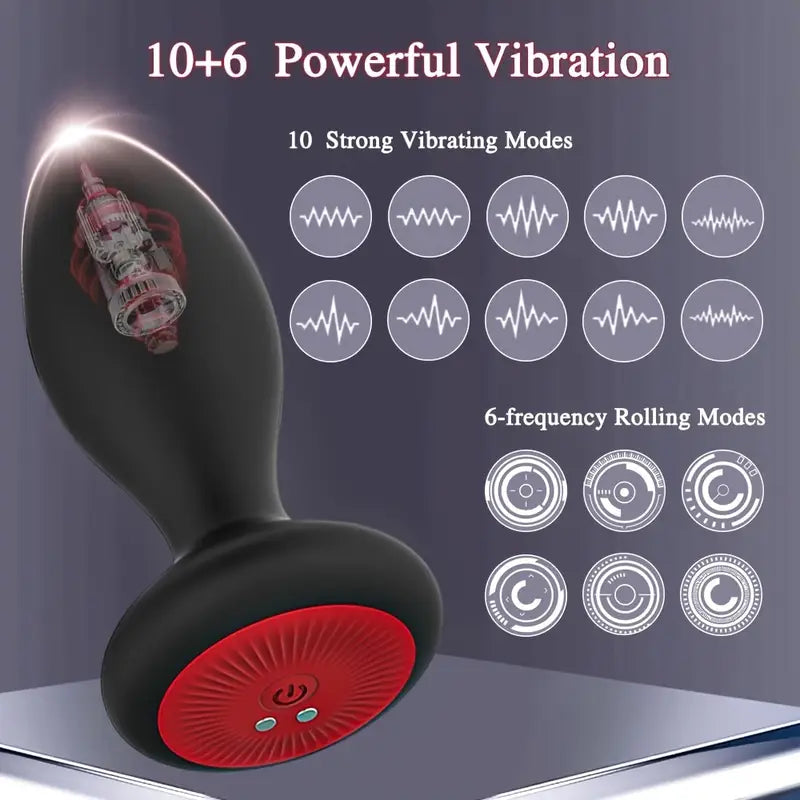 Vibrating Butt Plug With App Control 10 Vibrating 6 Rotation Modes Anal Plug