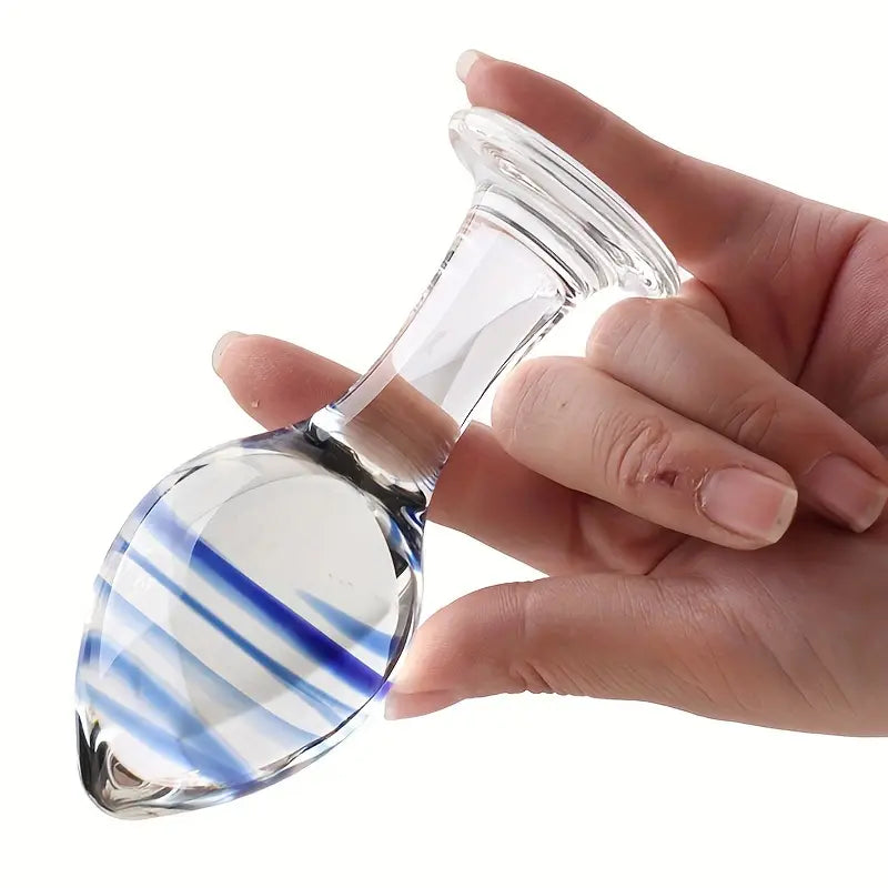 Glass Anal Plug Female Sex Toy Bead Prostate Massage Crystal Dildo