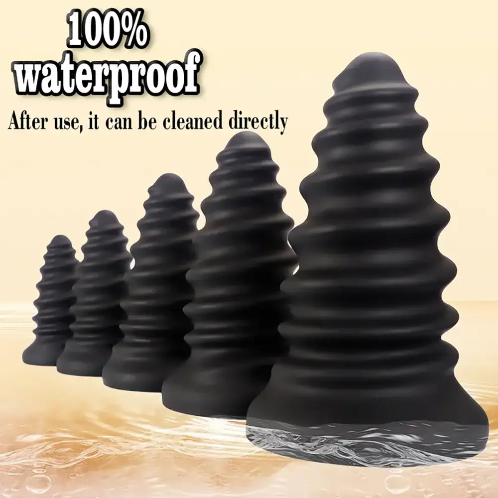 PVC Threaded Screw Anal Plug Large Novelty Fun Backdoor Anus Plug