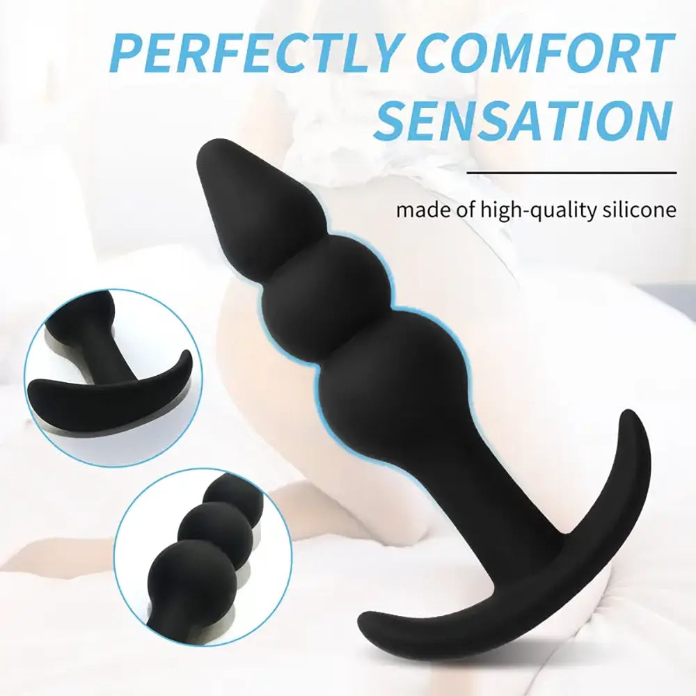 Silicone Arc-Shaped Bead Anal Plug Portable Dual-Use For Men Women