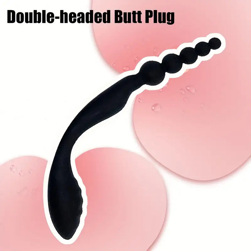 Silicone Dual Headed Butt Plug BDSM Anal Plug Anal Beads Flirt Sex Toy Silicone Dual Headed Butt Plug BDSM Anal Plug Anal Beads Flirt Sex Toy
