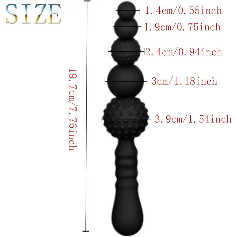 Silicone Anal Plug G-Spot Stimulator Anal Beads Prostate Massage Butt Plug
