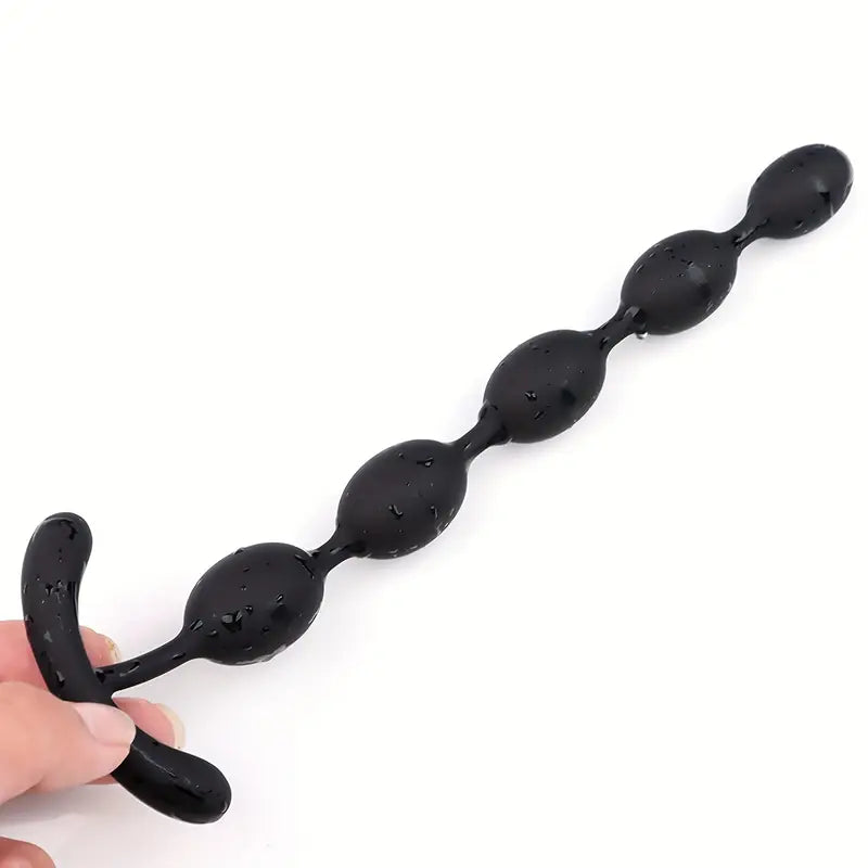 Silicone Anal Beads Butt Plug Flexible Anal Trainer Anal Chain With 5 Balls