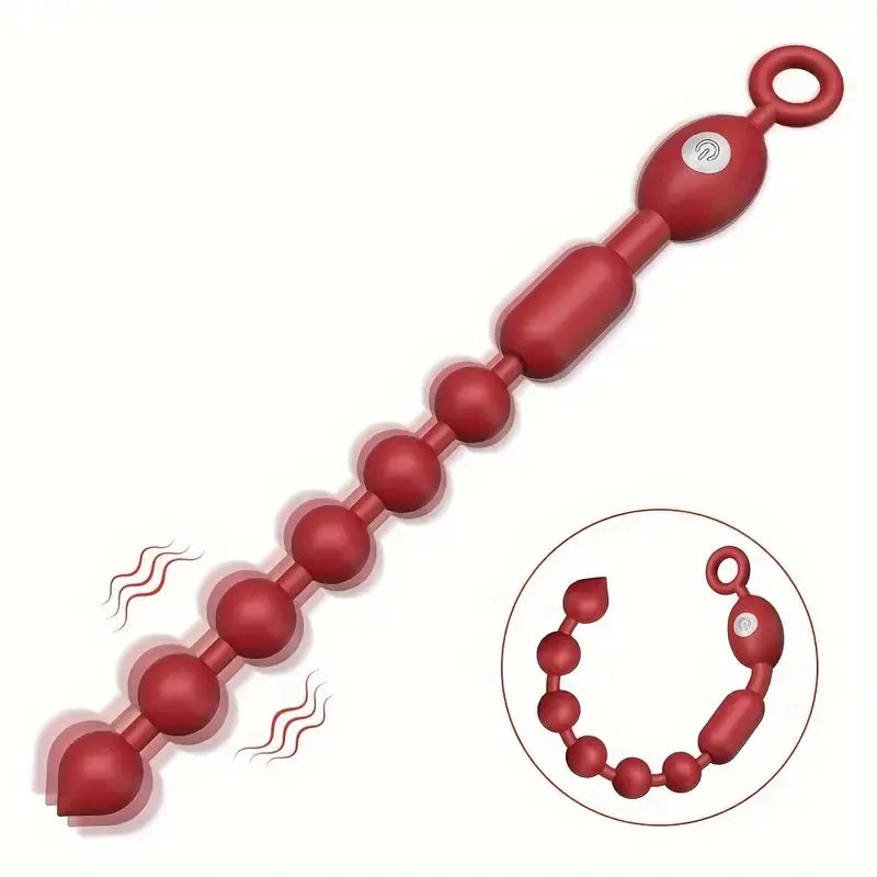 Anal Vibrator Anal Beads Balls Butt Plug Soft Silicone Vibrating Anal Beads