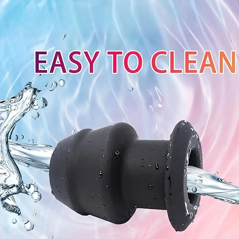 Silicone Hollow Anal Dilator Enema Butt Plug Hollow Prostate Massage Dilator