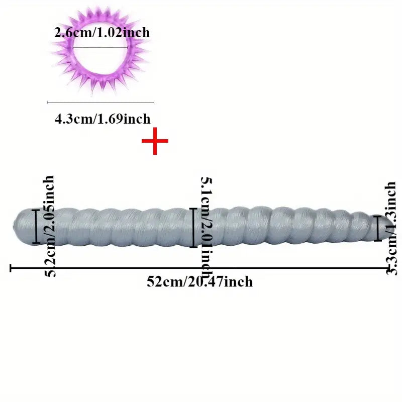 Extra Large Ribbed Anal Plug Deep Insert For Men Women Intimate Play