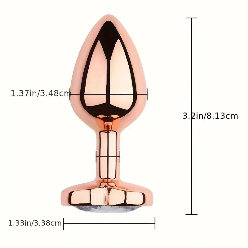 Heart-Shaped Butt Plug Metal Anal Toy Smooth Adult BDSM Accessory