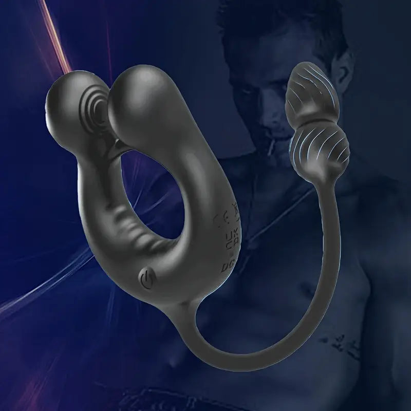 10 Vibrating Thrusting Modes Silicone Prostate Butt Plug With Cock Ring