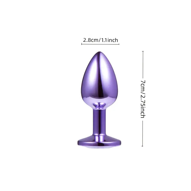 Small Size Multiple Colors Round Smooth Heart-Shaped Butt Plug