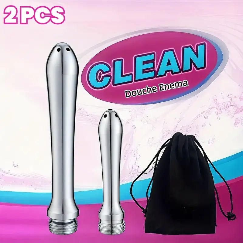 Stainless Steel Anal Douche Portable Showerhead Converter For Anal Clean
