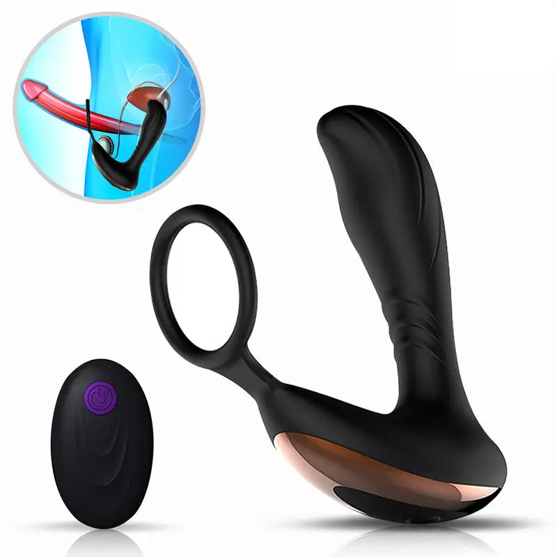 Thrusting Vibrating Butt Plug Anal Vibrator Remote Sex Toy Prostate Massager