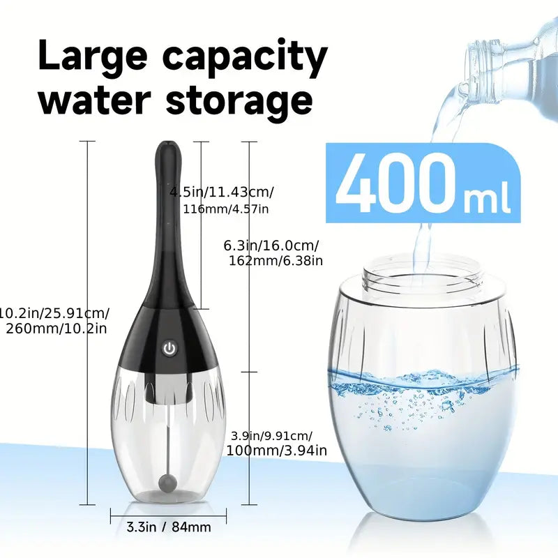 3 Vibrating Speeds 7 Spay Holes Head Enema Cleaner For Anal Sex Toy