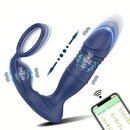 Electric Retractable Anal Plug With App Remote Control Prostate Massager