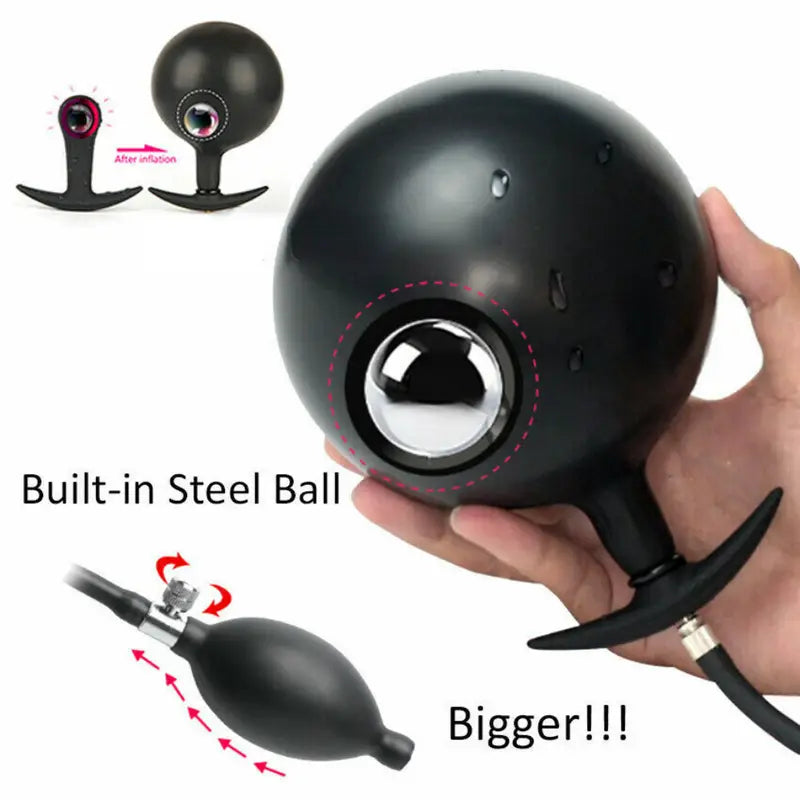Inflatable Butt Plug Balls Expandable Anal Sex Toy For Women SM Toy