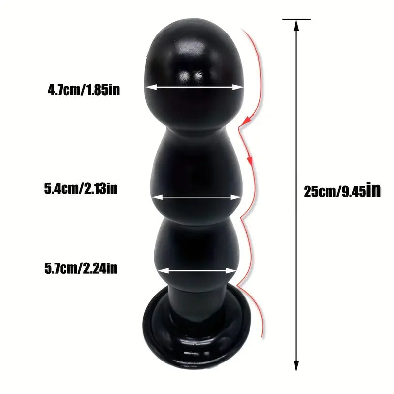 3 Balls Dildo Strong Suction Cup Hands-Free Play Realistic Soft Adult Sex Toy