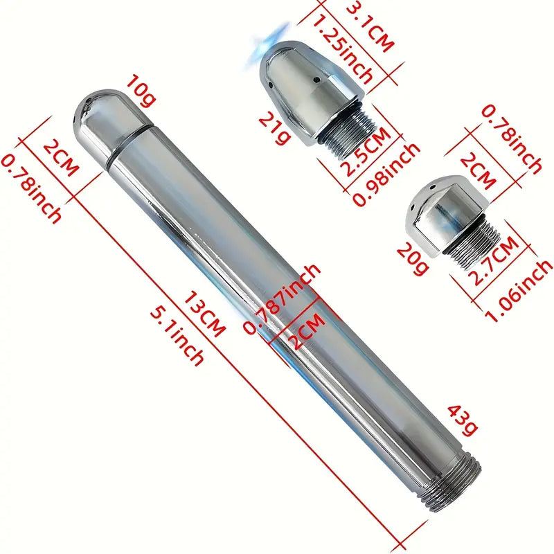 Portable 3-in-1 Aluminum Enema Shower Kit Handheld Cleaner Colon Flushing