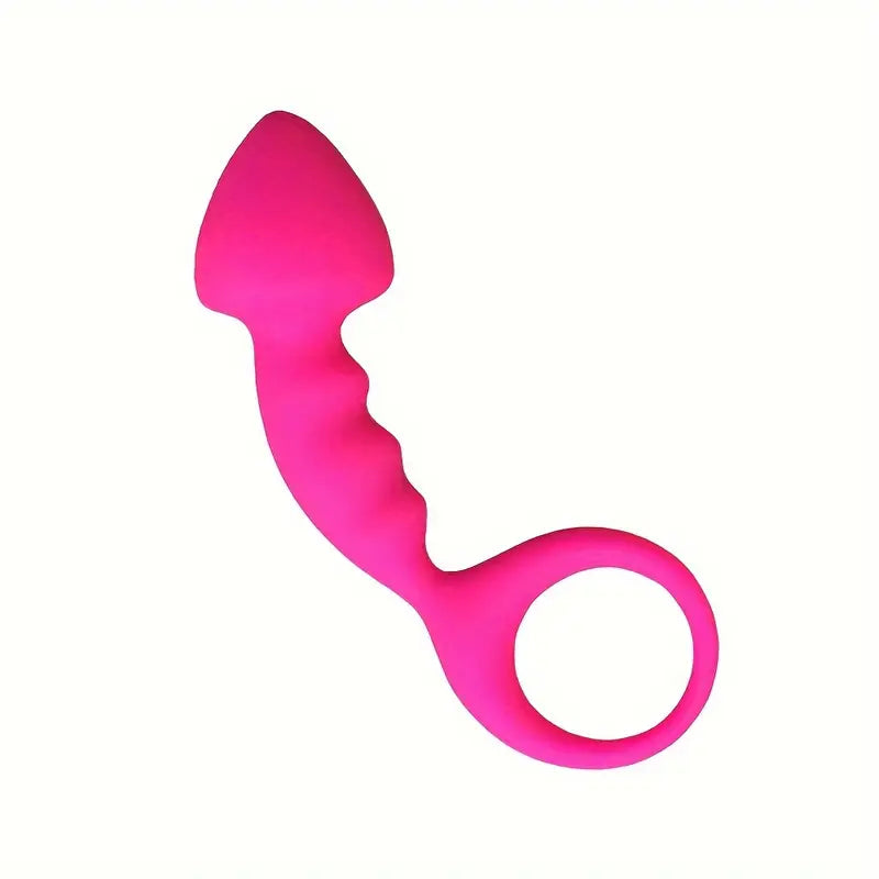 Silicone Anal Plug With Pull Ring Prostate Stimulating Toy Anal Toy