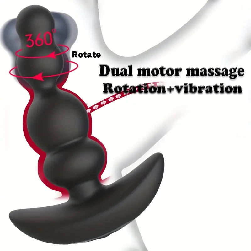 10 Vibration Modes 360° Rotation Pull Bead Style Design Anal Vibrator