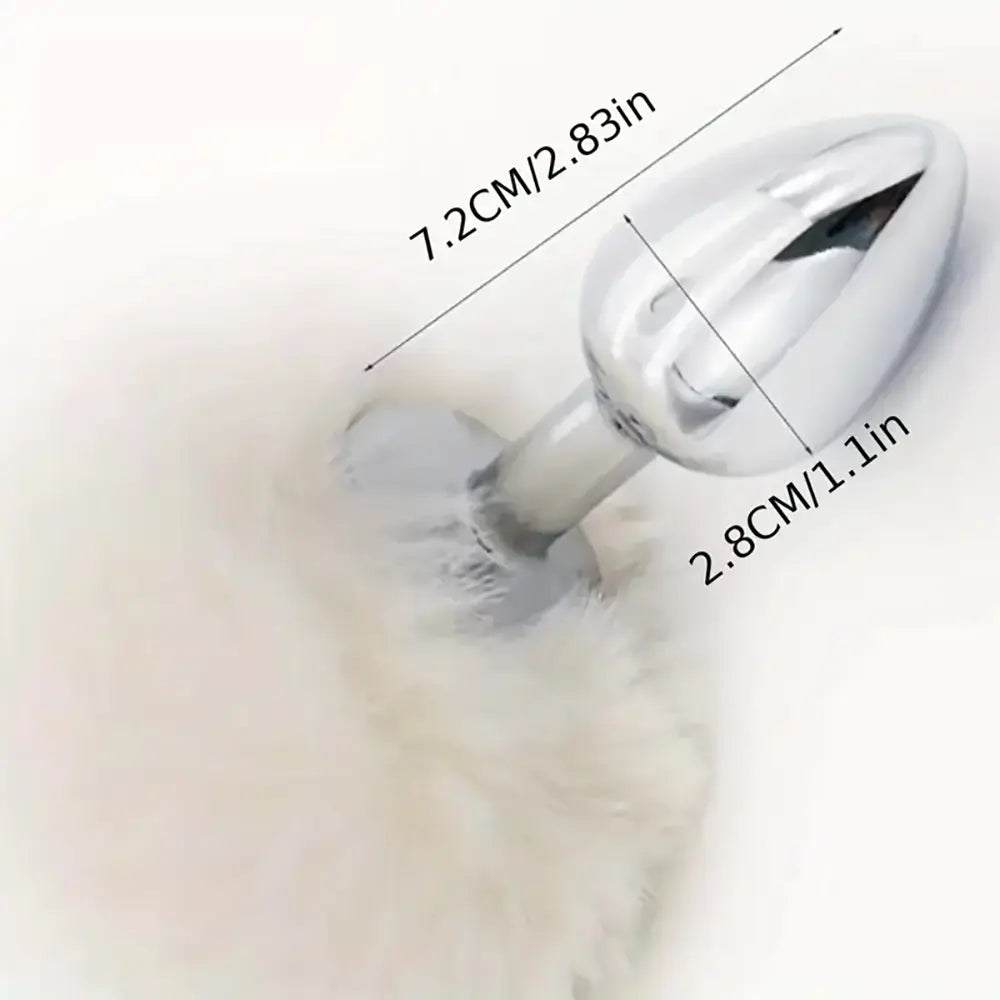 Rabbit Tail Small Butt Plug Bunny Tail Metal Anal Plug Sex Toy Fun Roleplay