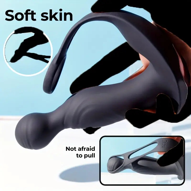 Anal Vibrator Ring 9 Wiggling Swing Vibrating Beads Prostate Vibrator