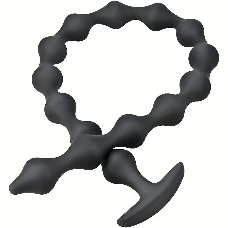 22.8-Inch Anal Beads Featuring 15 Balls Silicone Butt Plug Anal Dilator