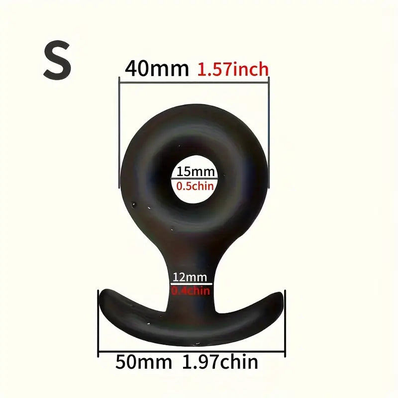 Silicone O-Shaped Anal Dilator Plug Comfortable Portable Sex Toy