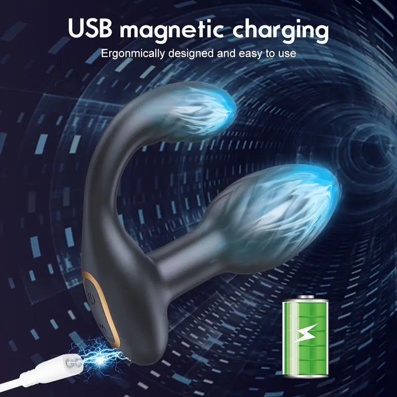 Anal Vibrating Plug 10 Modes Vibrating 10 Twisting Prostate Stimulator