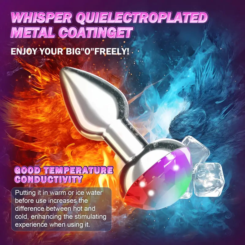 Voice-Controlled Luminous LED Anal Plug Vibrator Prostate Massager