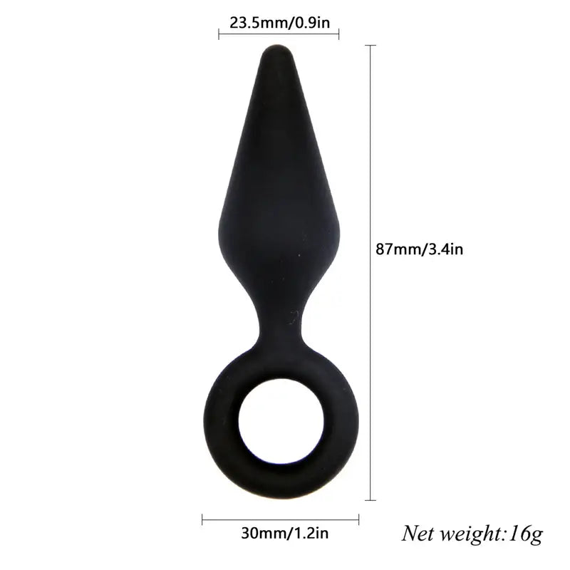 Unisex Dart Shape Silicone Butt Plug BDSM Games Flirting Adult Toy