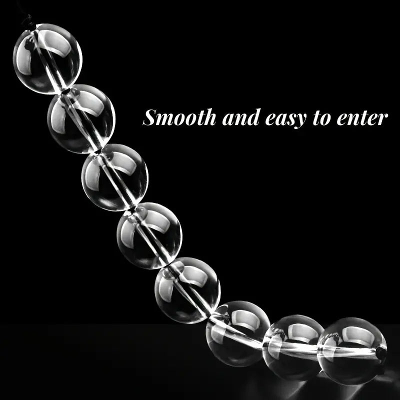 Anal Beads Toy Manual Use Transparent Spherical Beads With String Ties